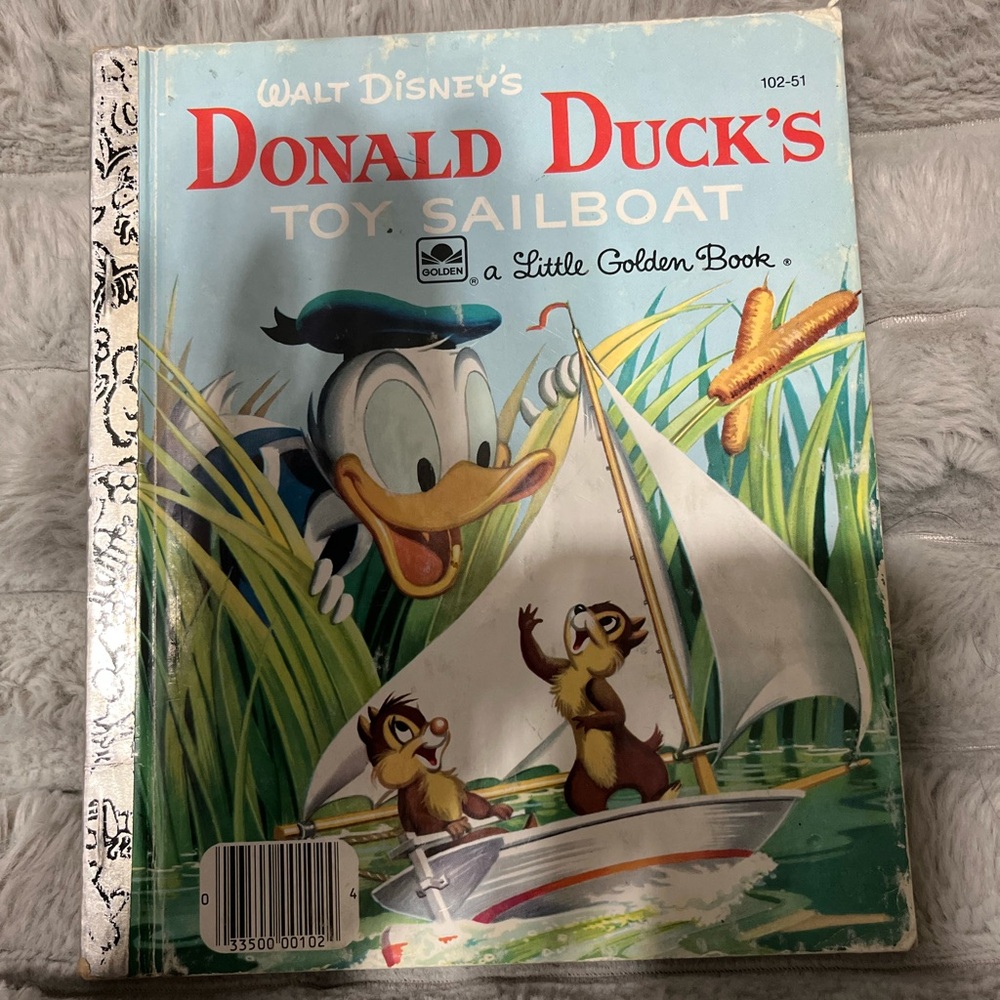 💙 Disney's Donald Duck’s Toy Sailboat A Little Golden Book
